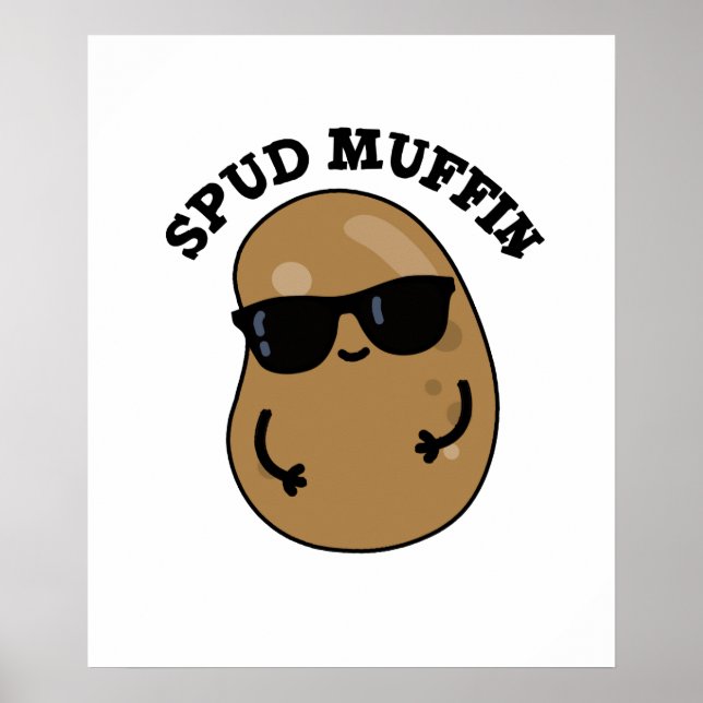 Póster Spud Muffin Cute Pun (Frente)