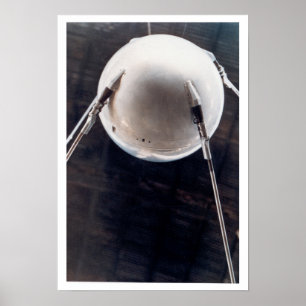 Póster Sputnik Satellite Soviet Union