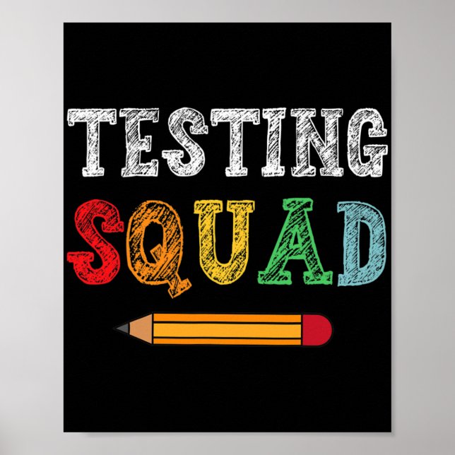 Póster Squad Costume Test Day Profesora Graciosa Escuela (Frente)