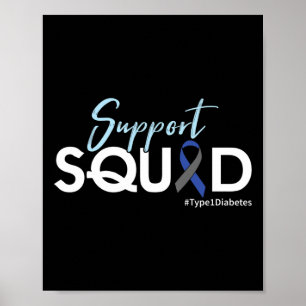 Póster Squad de apoyo - Conciencia sobre la diabetes de t