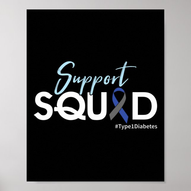 Póster Squad de apoyo - Conciencia sobre la diabetes de t (Frente)