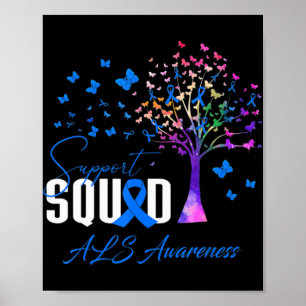 Póster Squad De Apoyo Para La Conciencia De Als 