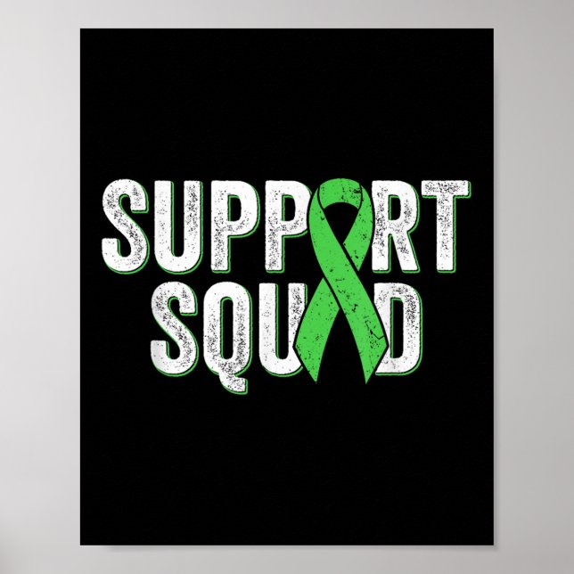 Póster Squad de apoyo para linfoma no-hodgkins - Lime Gre (Frente)