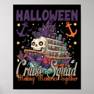 Póster Squad del crucero de Halloween Viaje familiar de H