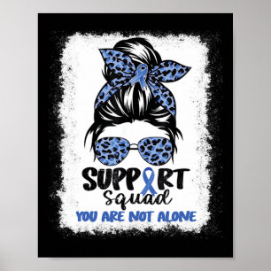 Póster Squad Messy Bun Blue Warrior Ataxia Awareness