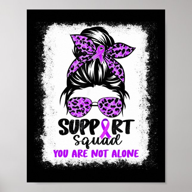 Póster Squad Messy Bun Purple Warrior Alzheimer A (Frente)