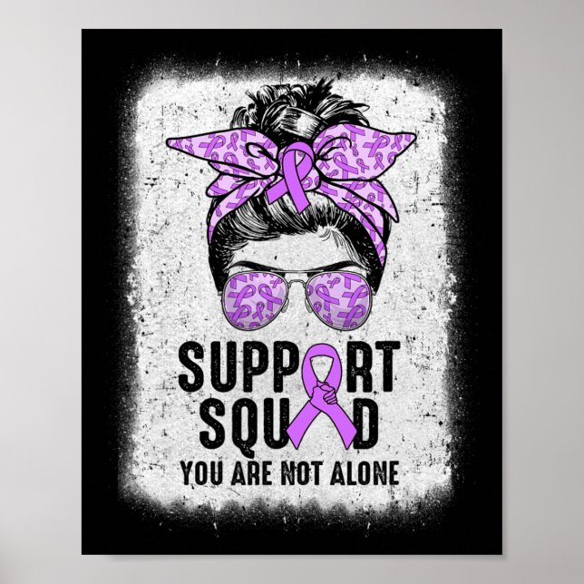 Póster Squad Messy Bun Warrior Purple Epilepsy Aw (Frente)