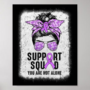 Póster Squad Messy Bun Warrior Purple Epilepsy Aw