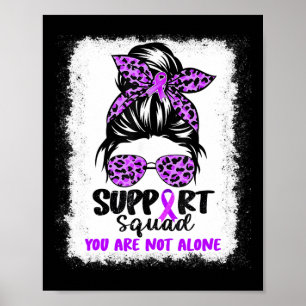 Póster Squad Moño Desordenado Guerrero Púrpura Conciencia