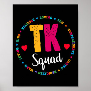 Póster Squad Tee - Equipo de profesores de guardería de t