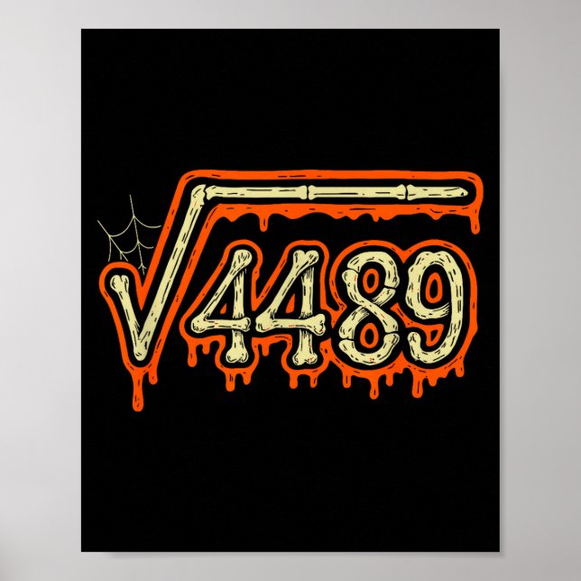 Póster Square Root 4489 Equals 67 Geek Joke  (Frente)
