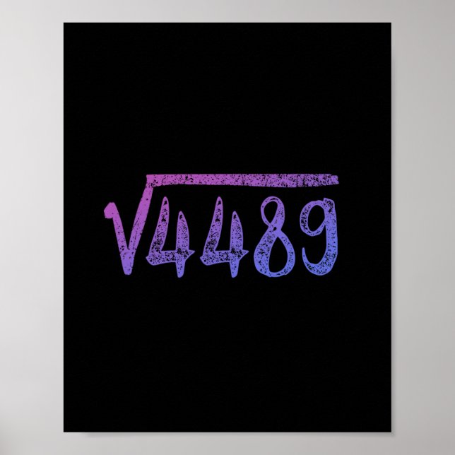Póster Square Root 4489 Math Teacher Six Seven 6 7  (Frente)