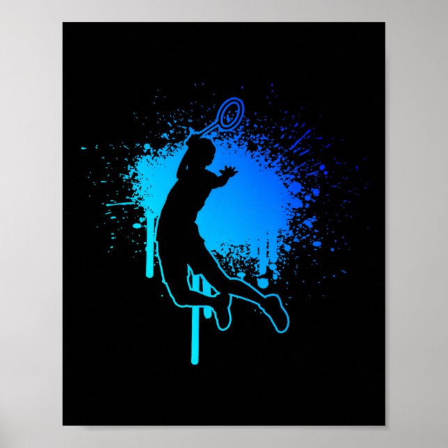 Póster Squash Badminton Badminton Player Shuttle (Frente)