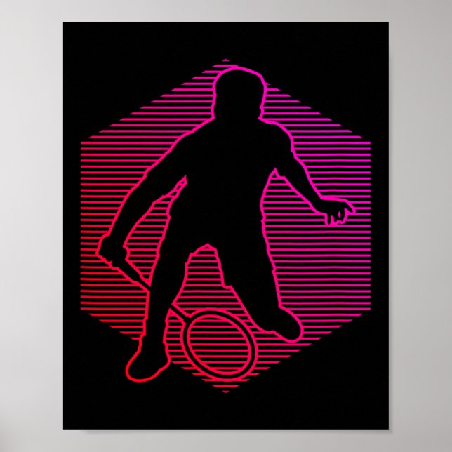 Póster Squash Femenino Bádminton Shuttle Masculino  (Frente)