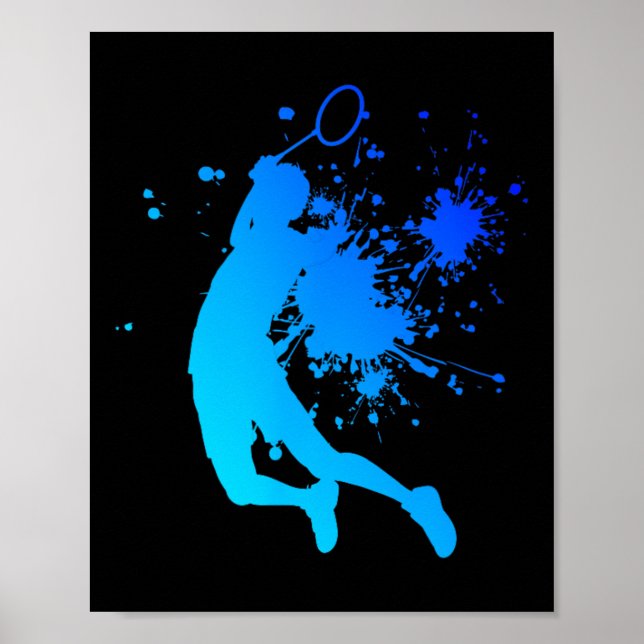 Póster Squash Lanzadera Mujeres Bádminton Hombres  (Frente)
