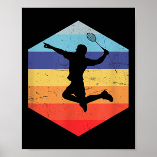 Póster Squash Mens Badminton Player