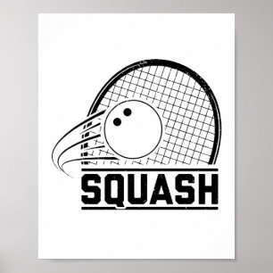 Póster Squash Player   Idea de regalo del entrenador depo