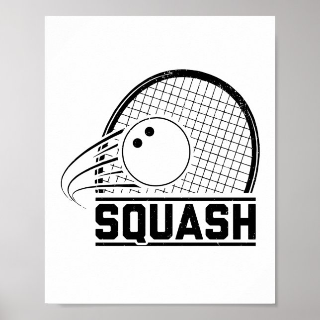 Póster Squash Player | Idea de regalo del entrenador depo (Frente)