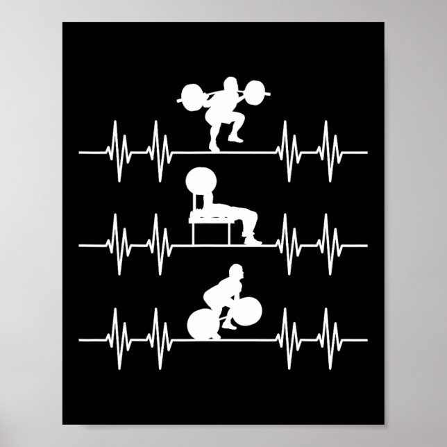 Póster Squat Bench Deadlift Heartbeat Hepítmicos (Frente)