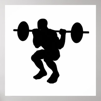 Póster Squat Silhouette