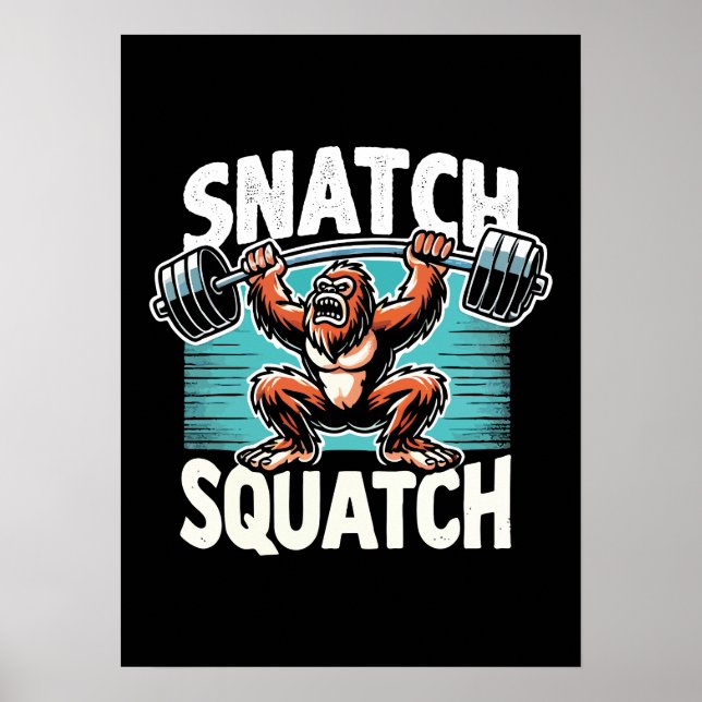 Póster Squatch Snatch - Halterofilia divertida (Frente)