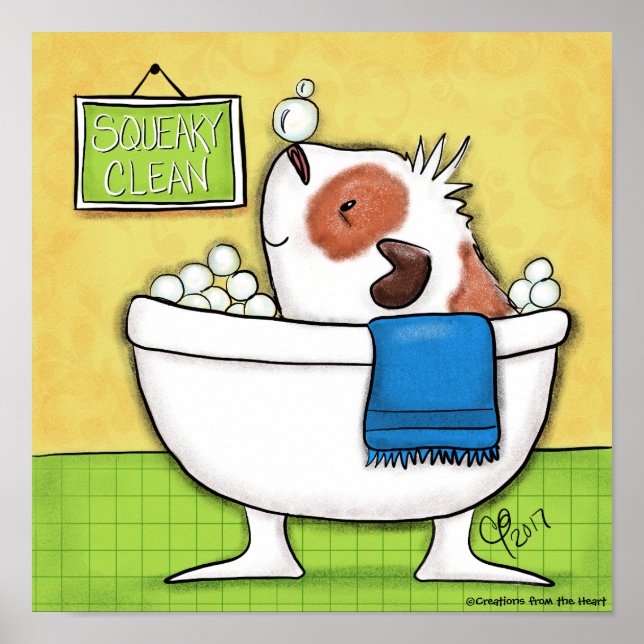 Póster Squeaky Clean Guinea Pig Bubble Bath (Frente)