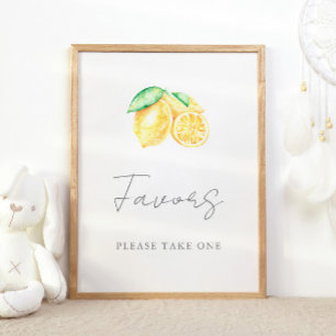 Póster Squeeze Lemon Citrus Bebé Primeros Favores De Cump