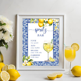 Póster Squeeze Lemons Bridal Shower Spritz Bar
