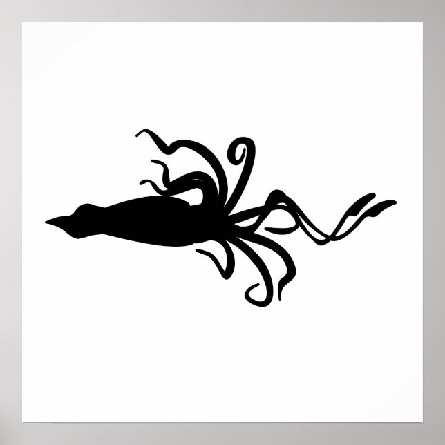 Póster Squid Silhouette (Frente)