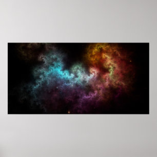 Póster Squiggley Nebula Star Dust Cloud CRQENH