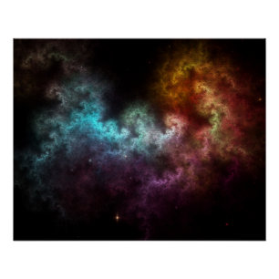 Póster Squiggley Nebula Star Dust Cloud CRQENH