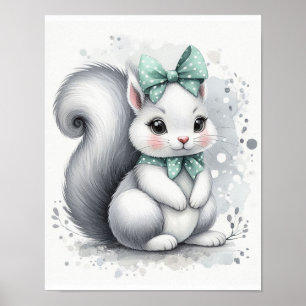Póster Squirrel Forest Nursery Wall Wall Art
