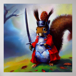 Póster Squirrel Samurai