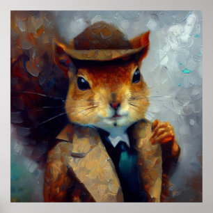 Póster Squirrel Sherlock Holmes