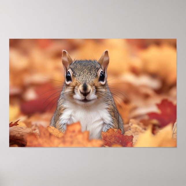 Póster Squirrel Wild Animal Loving Portrait  (Frente)