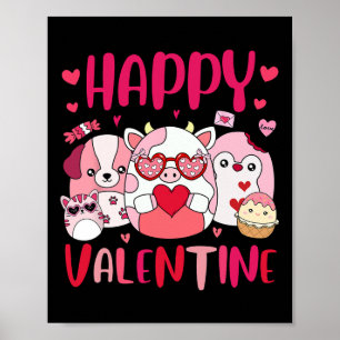 Póster Squish Squad Feliz Regalos De San Valentín Para Ni