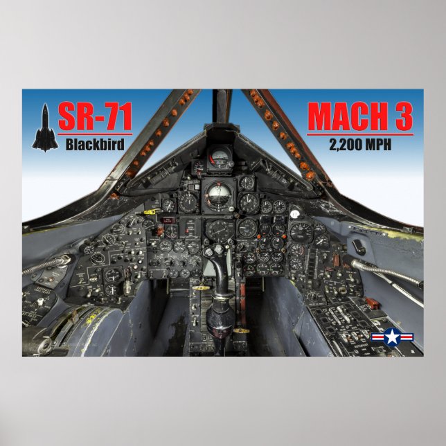PÓSTER SR-71 BLACKBIRD COCKPIT (Frente)