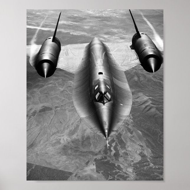 Póster SR-71 Blackbird volando por California (Frente)