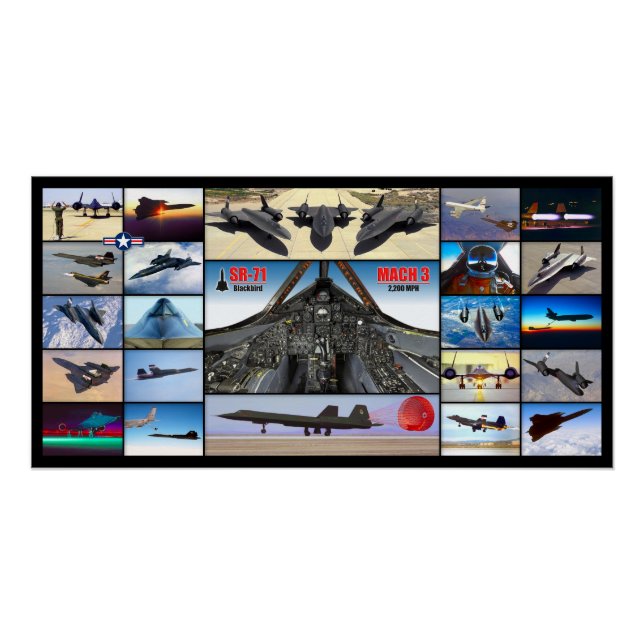 PÓSTER SR-71 "MONTAJE" BLACKBIRD (Anverso)