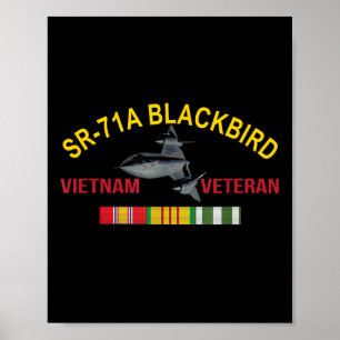 Póster Sr-71a Blackbird Vietnam Veterano Sr 71 Blackbird 