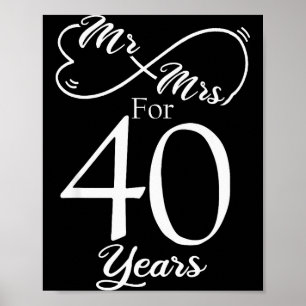 Póster Sr. & Sra. Durante 40 Años 40º Aniversario de