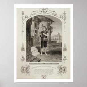 Póster Sr. Buckstone como Lancelot Gobbo, escena 2 del