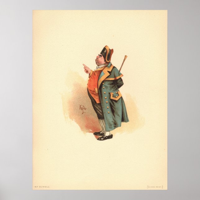 Póster Sr. Bumble de Kyd, Oliver Twist de Charles Dickens (Frente)