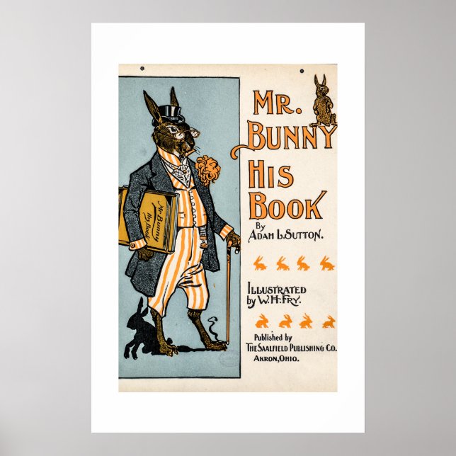 Póster Sr. Bunny, su libro - Adam L. Sutton (Frente)