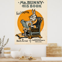 Sr. Bunny, su libro - Adam L. Sutton Poster