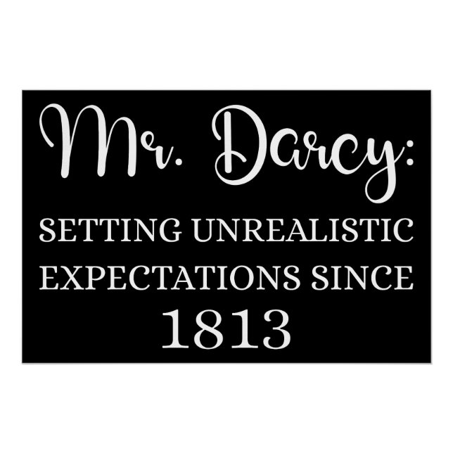 Póster Sr. Darcy: Expectativas Poco Realistas Desde 1813  (Anverso)