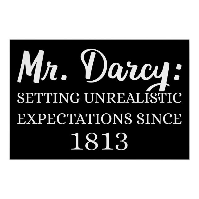 Póster Sr. Darcy: Expectativas poco realistas desde 1813  (Anverso)