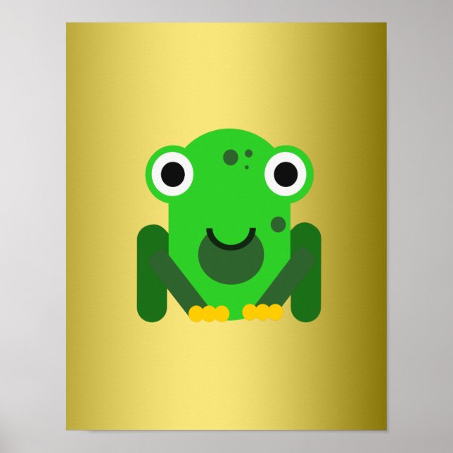 Póster Sr. Frog verde personalizado (Frente)
