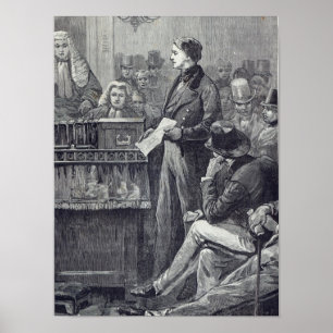 Póster Sr. Gladstone que entrega su discurso virginal
