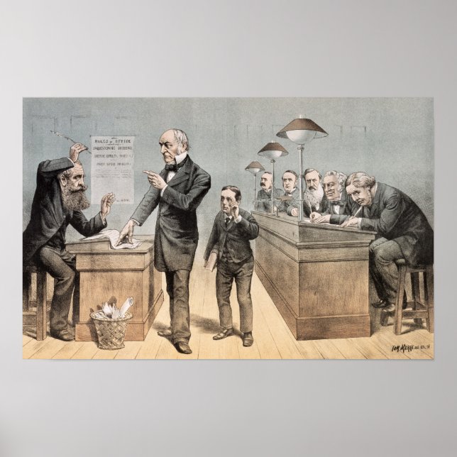 Póster Sr. Gladstone y sus empleados (Frente)